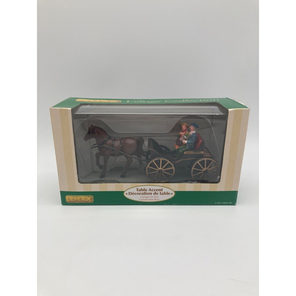 Lemax Village Collection Carriage For Two Table Accent 73632 In Box 2007